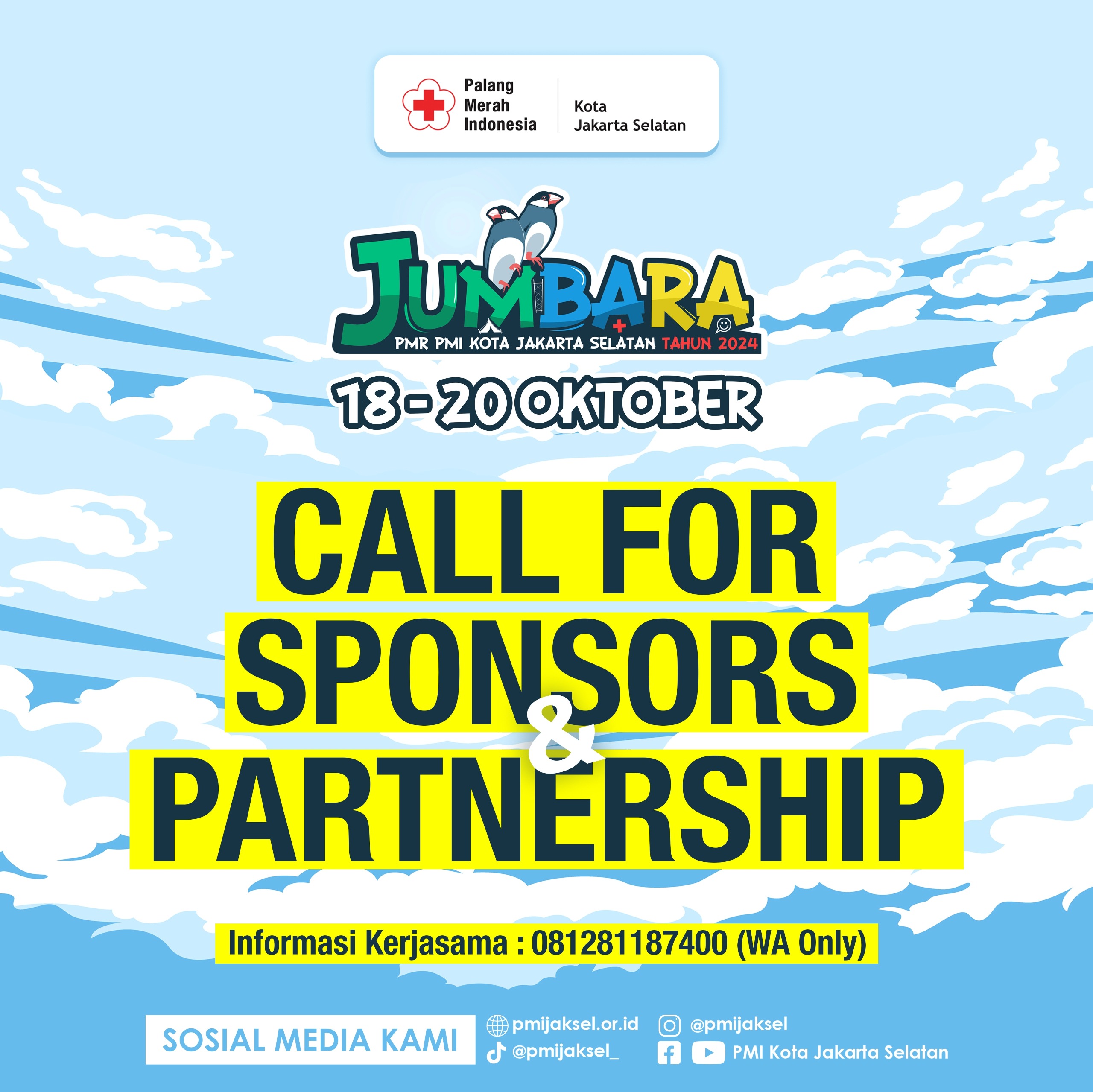 CALL FOR SPONSORS & PARTNERSHIP JUMBARA PMR PMI Kota Jakarta Selatan Tahun 2024